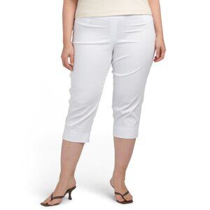 ZAC & RACHEL Optic White Plus Pull On Capris